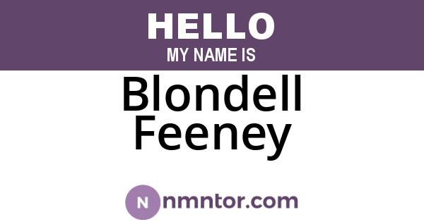 Blondell Feeney