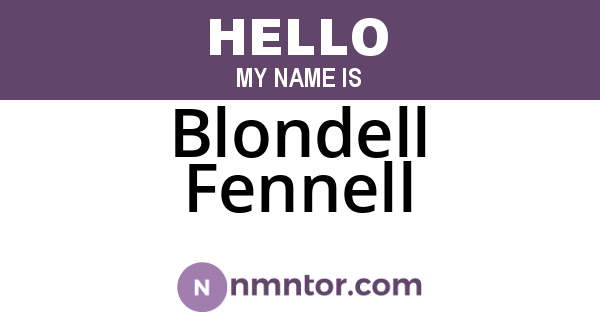 Blondell Fennell