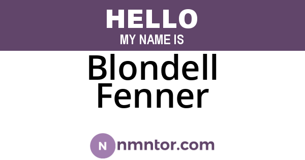 Blondell Fenner