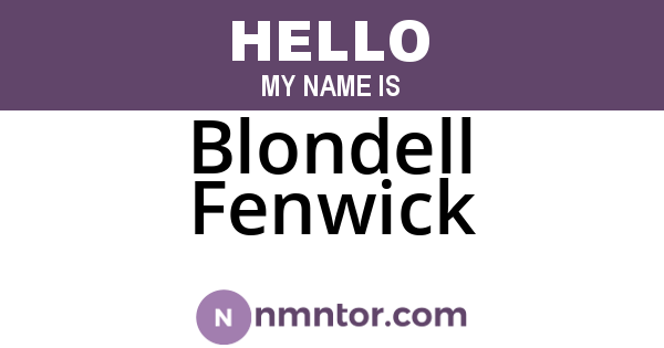 Blondell Fenwick