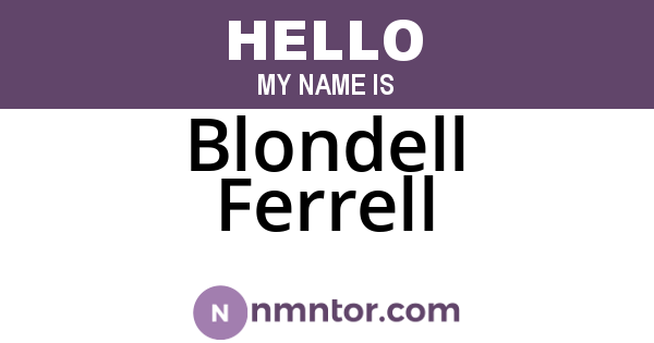 Blondell Ferrell