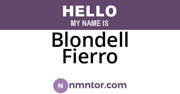 Blondell Fierro