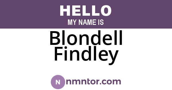 Blondell Findley