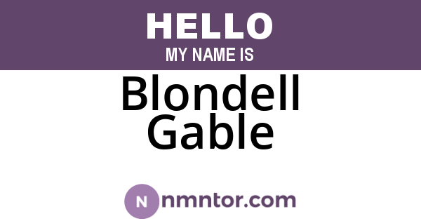 Blondell Gable