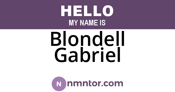 Blondell Gabriel