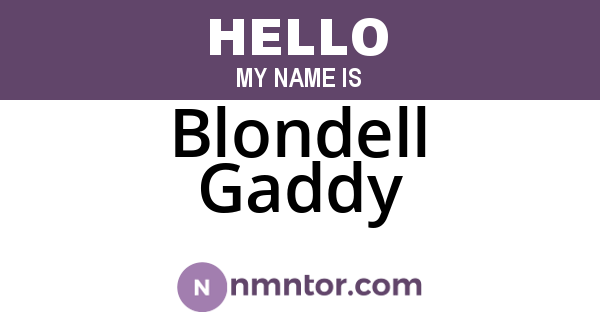Blondell Gaddy