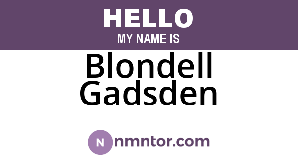 Blondell Gadsden