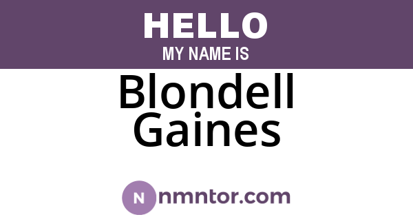 Blondell Gaines