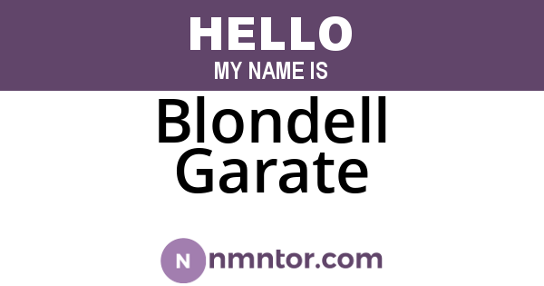 Blondell Garate
