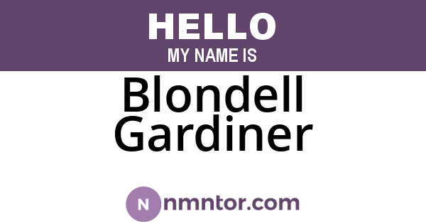 Blondell Gardiner