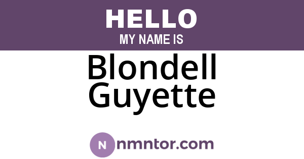 Blondell Guyette