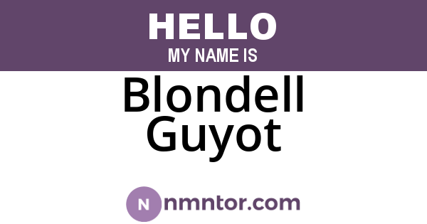 Blondell Guyot