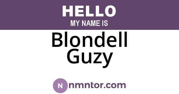 Blondell Guzy