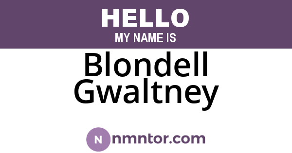 Blondell Gwaltney