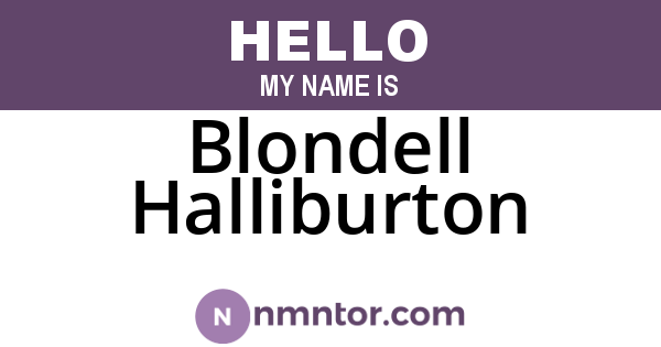 Blondell Halliburton