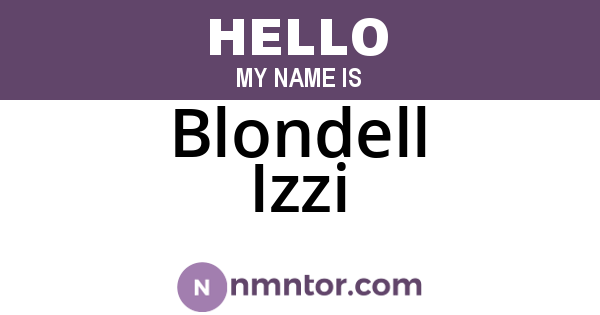 Blondell Izzi
