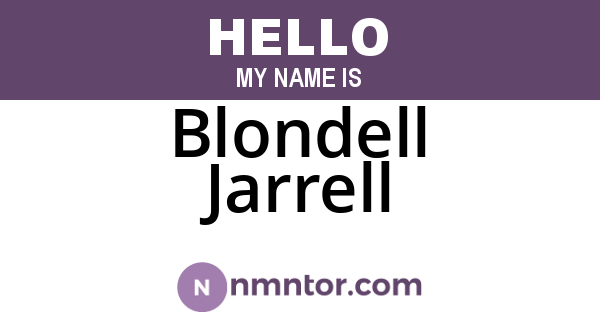 Blondell Jarrell