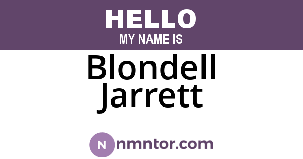 Blondell Jarrett