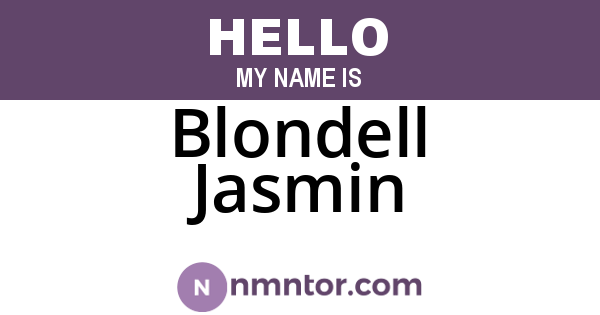 Blondell Jasmin
