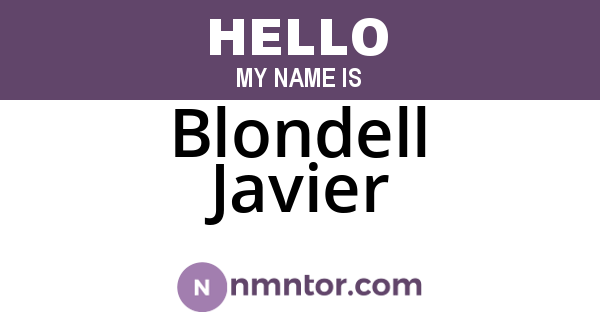 Blondell Javier