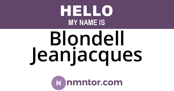 Blondell Jeanjacques