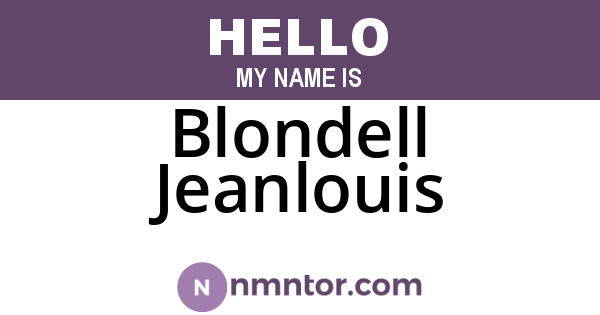 Blondell Jeanlouis