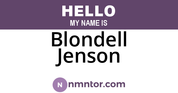 Blondell Jenson