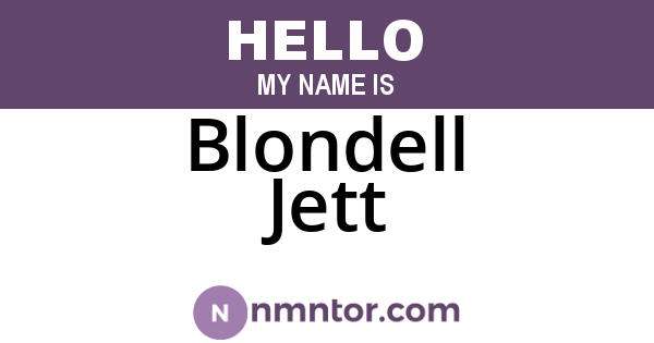 Blondell Jett