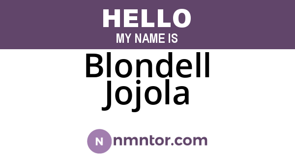 Blondell Jojola