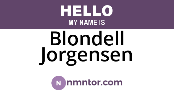Blondell Jorgensen