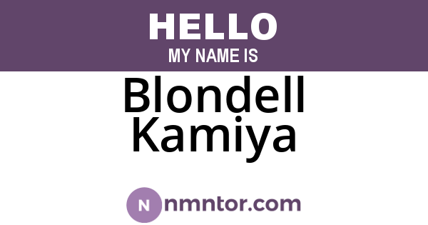 Blondell Kamiya