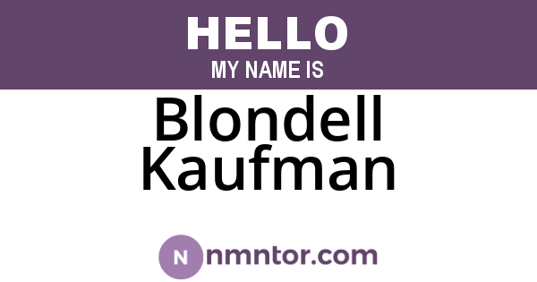 Blondell Kaufman