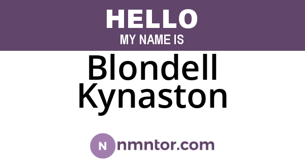 Blondell Kynaston