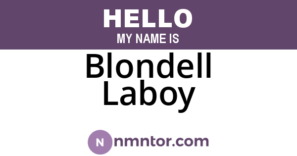 Blondell Laboy