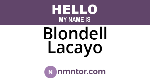 Blondell Lacayo
