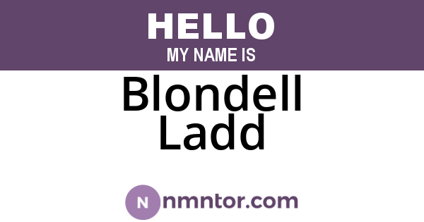 Blondell Ladd