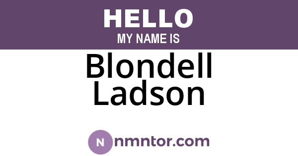 Blondell Ladson