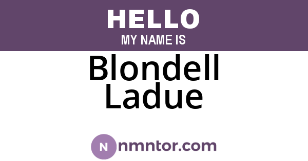 Blondell Ladue