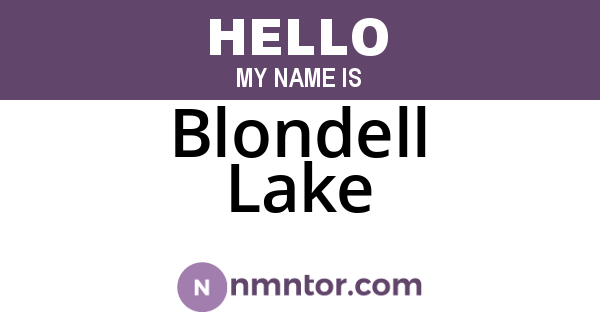 Blondell Lake