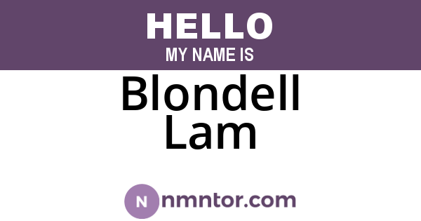 Blondell Lam