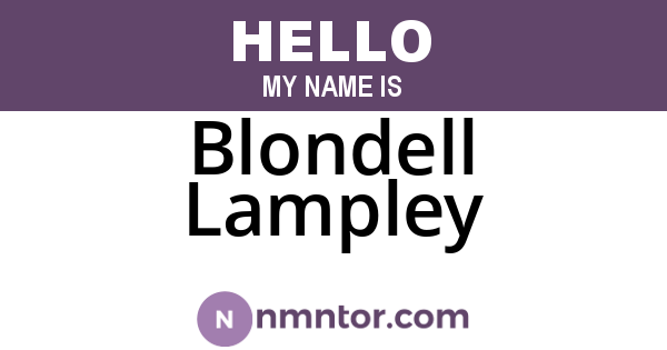 Blondell Lampley