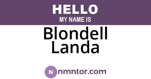 Blondell Landa