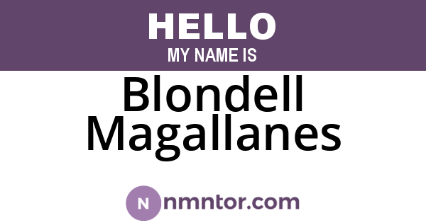 Blondell Magallanes