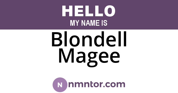 Blondell Magee
