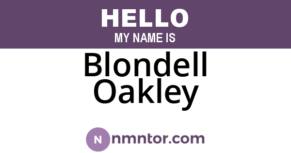 Blondell Oakley
