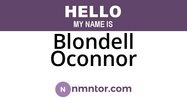 Blondell Oconnor