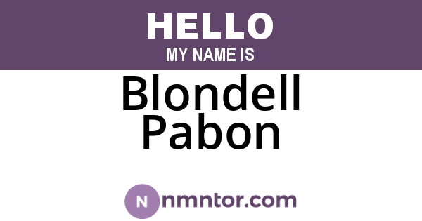 Blondell Pabon