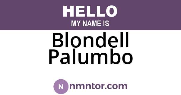 Blondell Palumbo