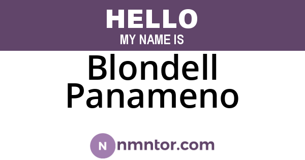Blondell Panameno