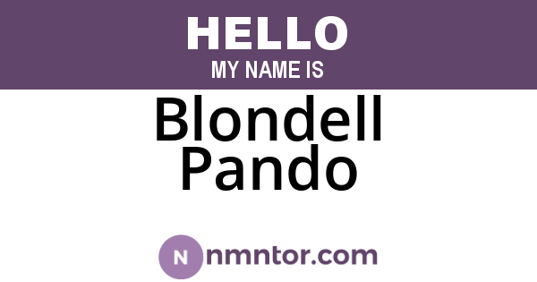 Blondell Pando